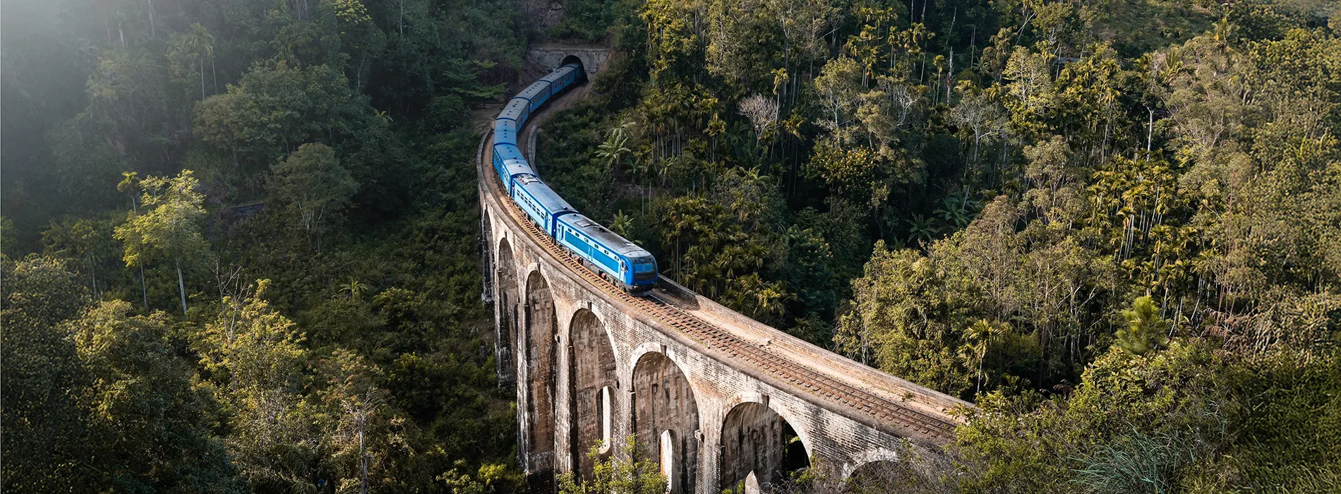 Immersion_trainSL_1900 Train dans les collines du Sri Lanka dans la région de Kandy